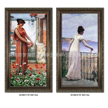 【麦田家居】供应竖向欧式风格人物肖像装饰画