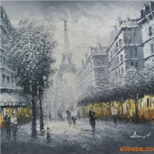 批发供手绘巴黎街景油画