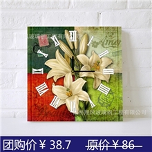 电表箱现代客厅餐厅装饰艺术挂钟壁画挂画墙画无框画创意钟