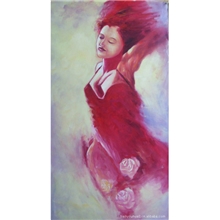 【专业技术】现代抽象写意油画卧室走廊装饰画手绘墙画壁画