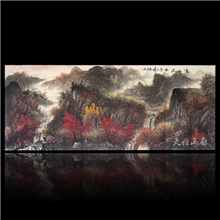 山水国画办公室字画客厅书画小6尺画芯横幅原稿纯手工画真迹