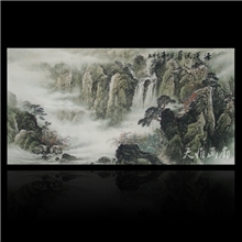 中国山水画办公室山水客厅国画手绘源远流长国画三尺宣纸画芯
