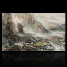 国画山水写意风景国画三尺横幅画芯未裱客厅挂画家居装饰画芯