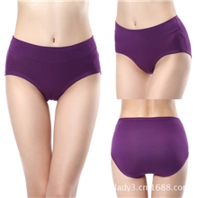 批发大码莫代尔女内裤无痕高腰加肥胖mm胶原蛋白女士三角内裤