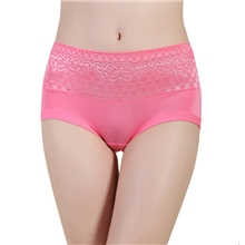 莫代尔女内裤中高腰无痕蕾丝边大码胖mm女士三角内裤厂家直销