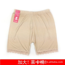 批发大码加大码纯棉莱卡棉蕾丝防走光女士三分安全裤胖mm打底裤