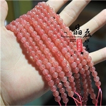 晶磊正品4A天然水晶草莓晶半成品4-12mm串珠散珠子批发