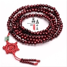 晶磊辟邪红紫檀木216颗佛珠手链辟邪保平安男女款带香味