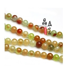 晶磊出品天然石榴红玛瑙半成品串珠散珠材料10MM东海水晶批发