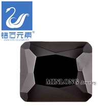 厂家供应黑色方形平底锆石CZ锆水滴形锆石批发CZ-1098