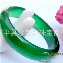 供应正品内径56mm-62mm缅甸翡翠绿玉手镯全绿马来玉手镯批发