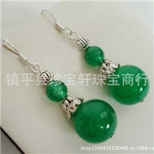 包邮天天特价925银耳钩藏银配饰多色珠子耳环批发