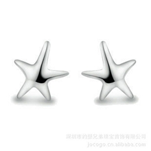 银饰厂家批发海星s925纯银耳钉时尚韩版百搭爆款
