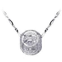 银饰厂家批发蛇年转运珠925纯银项链女韩版短款锁骨链路路通吊坠