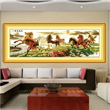 义乌十字绣厂家批发正版品牌精准印花布十字绣江湖地摊创业十字绣