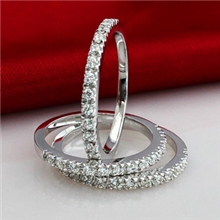 百搭半圈钻戒直排钻女戒指钻婚戒指尾戒小指对戒绝美搭配七夕