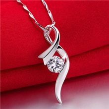正品sona钻62分高仿真钻石吊坠女pt950镀白金项链白富美配饰