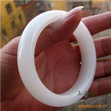 【厂家加工批发】天然白玉手镯阿富汗白玉手镯批发