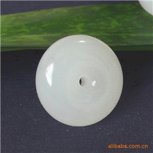 天然新疆白玉平安扣挂件吊坠【可与和田羊脂玉媲美】