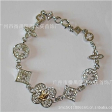 厂家供应外贸拉链手链镶钻手链批发