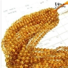 供应极品铜发晶半成品6.5-7毫米铜发晶项链半成品