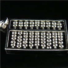 正品保证千足银算盘吊坠10g手工加工挂饰批发