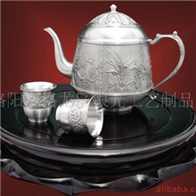 洛阳银光供应纯银茶具，纯银茶盘，纯银茶盅