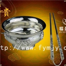 【大量供应】纯手工纯银银碗可加logo纯银餐具定制纯银餐具