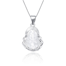 厂家批发镀白金项链猫眼石项链佛吊坠925纯银项链猫眼石吊坠