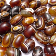 天然玛瑙天珠裸石可做吊坠缠丝玛瑙桶珠个个精品