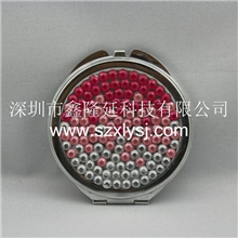 超精致镶钻化妆镜旅游便携水钻双面化妆镜批发厂家直销