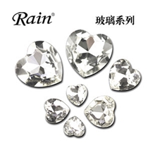 晓艺厂家水晶钻国产A级玻璃钻饰品配件水晶钻石心形桃心
