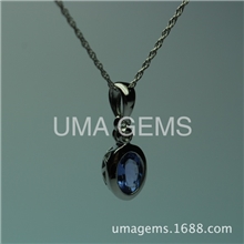 【工厂直批】925银1克拉坦桑石吊坠