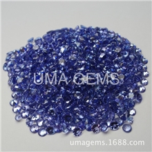 大量【低价批发】供应天然坦桑石圆形裸石