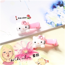 批发韩国版发头饰品儿童宝宝树脂hellokitty猫塑料BB发抓边夹发卡