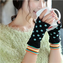 2013新款韩国进口波点针织保暖女士成人手套厂家批发