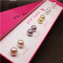 欧美外贸饰品批发BetseyJoh*son原单珍珠耳钉原装盒混批可代发货