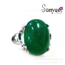 铜银饰品电镀白金时尚夏装百搭饰品大拇指戒指指环男女同款