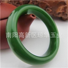 厂家直销高仿和田玉碧玉手镯外蒙料菠菜绿碧玉镯子