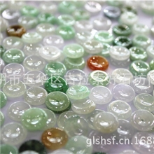 玉石批发/翡翠DIY配件/冰种平安扣/佛珠隔珠/玉石手链