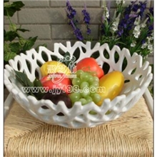 家居装饰果盘/高温瓷果盘/陶瓷水果碗/枝状通花碗大CGP30W