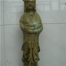 北宋陶胎窑变送子观音立像