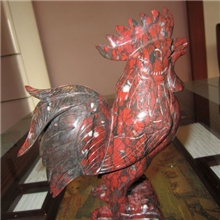 批发定制圣德利珠宝鸡血红梅玉动物雕件公鸡