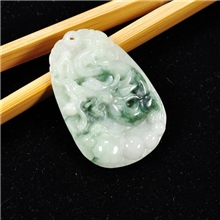 深深美翡翠批发3847老种飘花翡翠龙牌吊坠翡翠A货送证书
