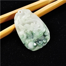 深深美翡翠批发3846老种飘花翡翠龙牌吊坠翡翠A货送证书