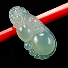 深深美翡翠批发1337冰种纯色翡翠皮休貔貅吊坠翡翠A货送证书