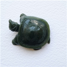 深深美和田玉批发0338和田玉立体雕工乌龟吊坠和田玉送证书