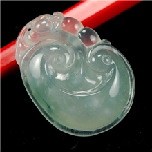 深深美翡翠批发2209老种厚装飘花翡翠如意吊坠翡翠A货送证书