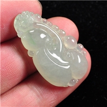 深深美翡翠批发2576冰种翡翠如意吊坠翡翠A货送证书