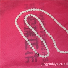 供应批发温润精美和田白玉项链108粒（韩）A货